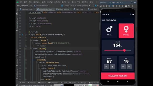 app BMI Calculator for Android & iOS  #flutter #dart