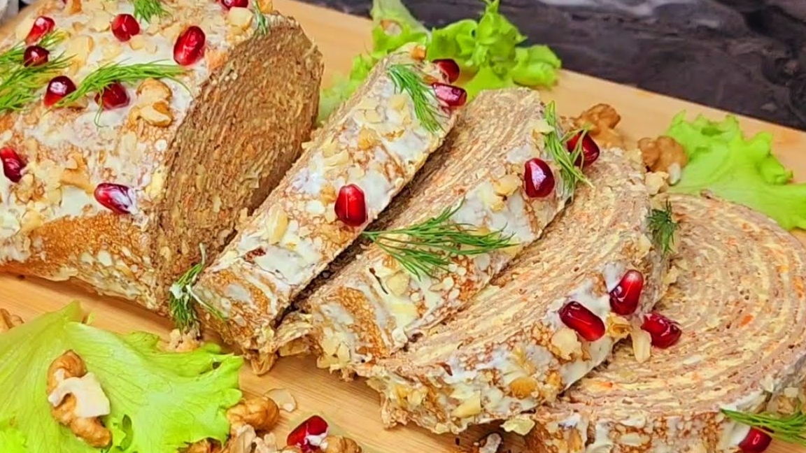 Удивите своих гостей на рождественском ужине! Это будет изюминкой вашего праздничного стола! Рулет..