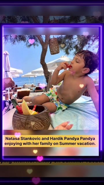 Natasa Stankovic and Hardik Pandya enjoying summer vacation with family | #hardikpandya #shorts