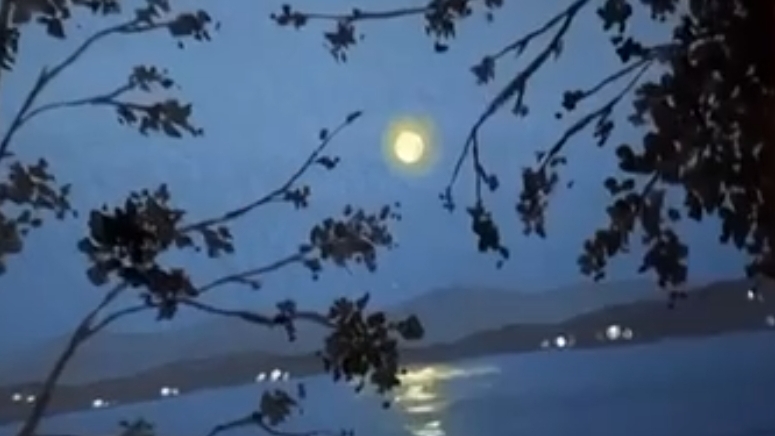 рисую ночной пейзаж