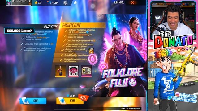 LE REGALO 60 MIL DIAMANTES A UN SUSCRIPTOR Y LE COMPRO TODO LO EXCLUSIVO EN FREE FIRE | TheDonato
