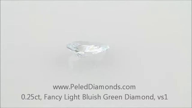 Fancy Light Bluish Green Diamond, 0.25 carat