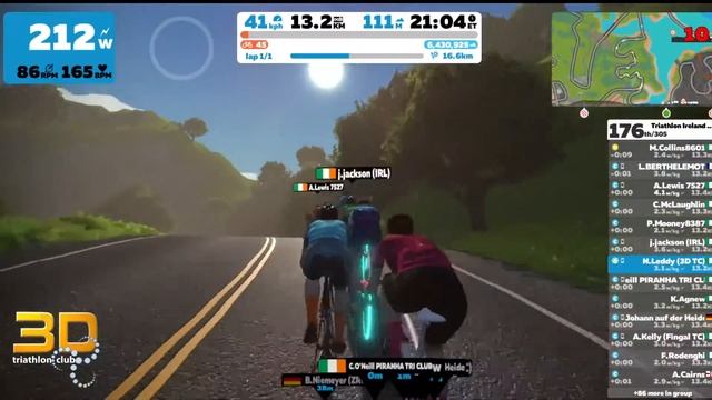 Triathlon Ireland Zwift Racing League Round 8 - B Race
