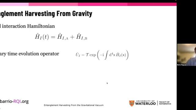 Boris Ragula - Entanglement Harvesting from the Gravitational Field