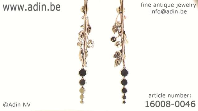 Victorian antique chandelier diamond earrings. (Adin reference: 16008-0046)