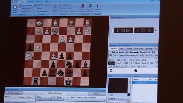 A 7.23. GM Luis Galego  - IM David Kaňovský  0 - 1