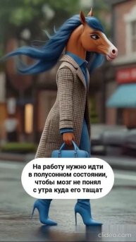 С утра на работу