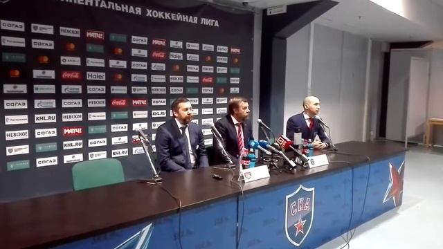 Пресс-конференция главных тренеров. Металлург - СКА. 14.04.2017