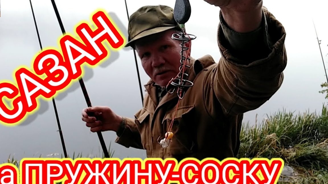 Сазан на" Соску-- Пружину" на реке.  Прикормка,самая простая.