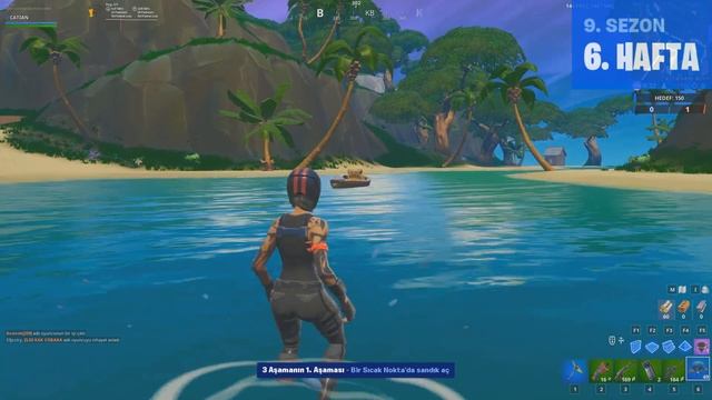 Fortnite 9 Sezon 6 Hafta - 3 Aşamanın 1.Aşaması - Bir Sıcak Noktada sandık aç
