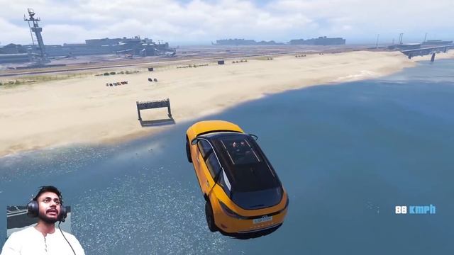 Indian Cars Vs Super Cars BIG Water Slide Ramp Challenge GTA 5