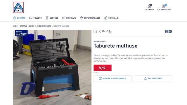 🔥 ALDI 🛒 HERRAMIENTAS BAZAR 25/09 🔥