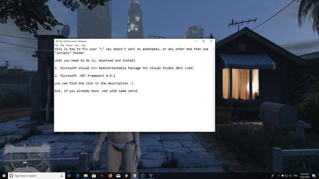 GTA V easy fix addonpeds "L" key not working, and any other mod that use "scripts" folder