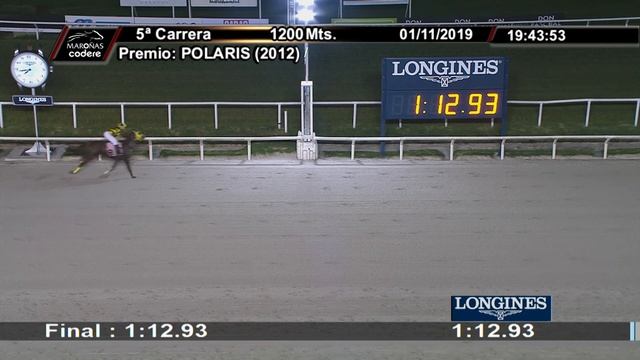 01/11/2019 – Hipodromo Maroñas – Carr 5 – POLARIS (2012)