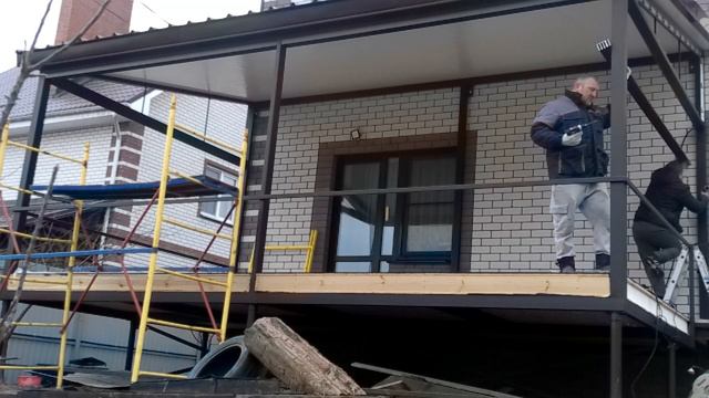 Процесс строительства веранды под ключ!