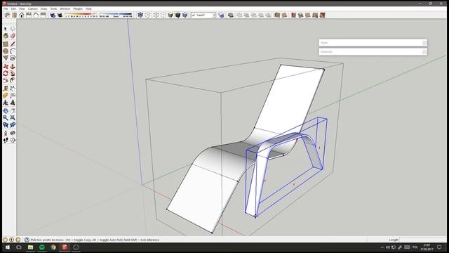 SketchUp - Modelowanie leżaka - Tutorial 15