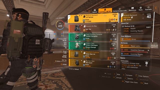 INSANE SOLO PVP DARK ZONE BUILD | TANK AND SUSTAIN | THE DIVISION 2 | TU8 / Warlords of New York