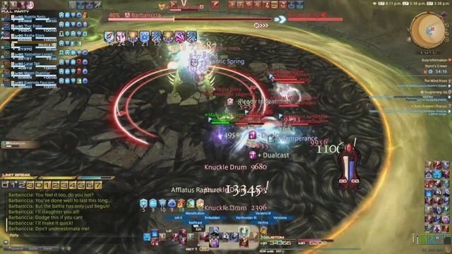 FFXIV 6.2 Storm's Crown - Barbariccia - empress of the winds - first time RDM PoV