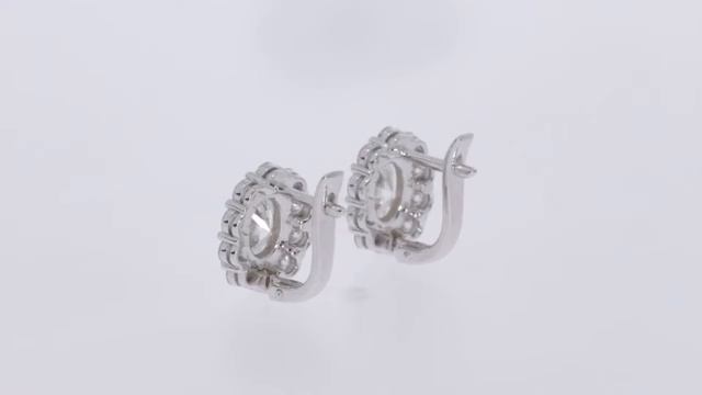 Серьги с овальными бриллиантами