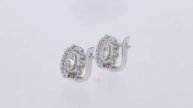 Серьги с овальными бриллиантами