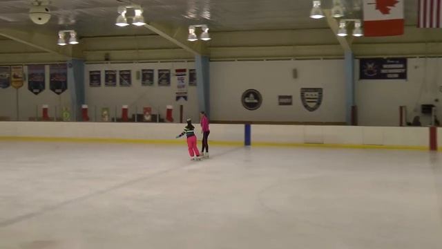Kara and Nicole Snow Day Exhibition Skate