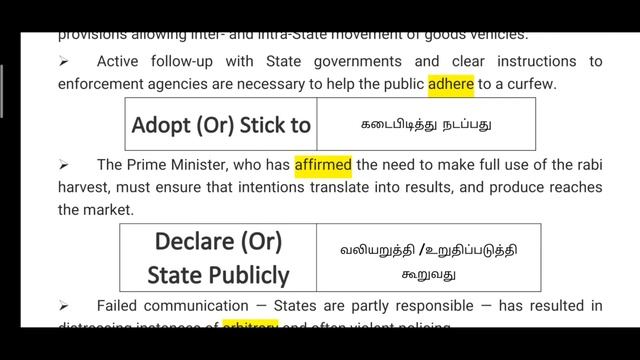 15th April-2020 II Hindu Editorial Vocab & Analysis in தமிழ் II A Narrowing Window