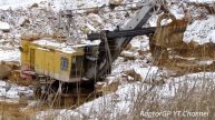 Overburden excavating in winter, EKG-4.6 shovel. Вскрышные работы в зимний период