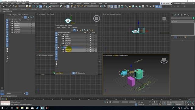 3D Okulu - 3ds Max 2018 Ders 18 Layers (Katmanlar) Kullanımı