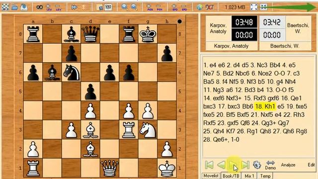 Karpov anatoly and baertschi w 1988   1 0   c777