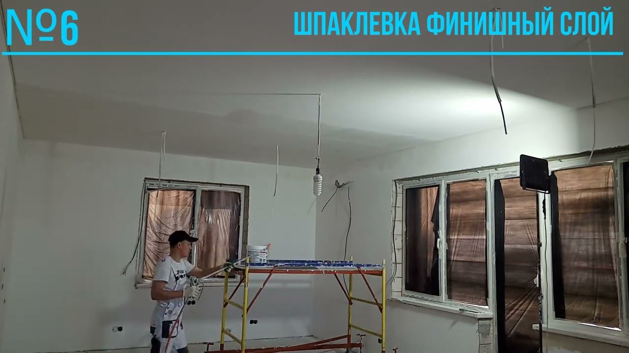 Шпаклевка стен, механизированная шпаклевка