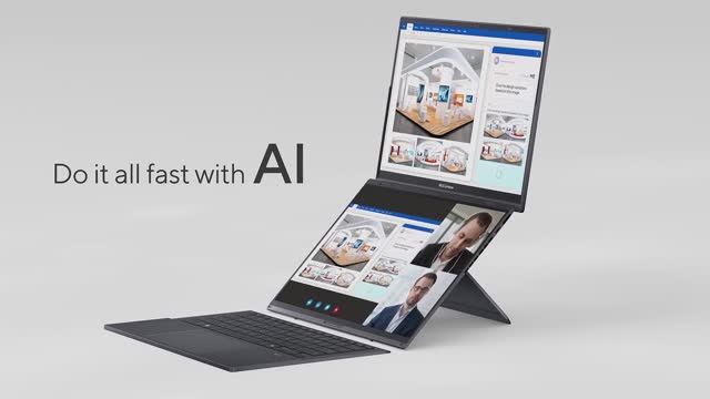 ASUS Zenbook DUO (UX8406) – ноутбук с двумя сенсорными OLED 120 Гц экранами.