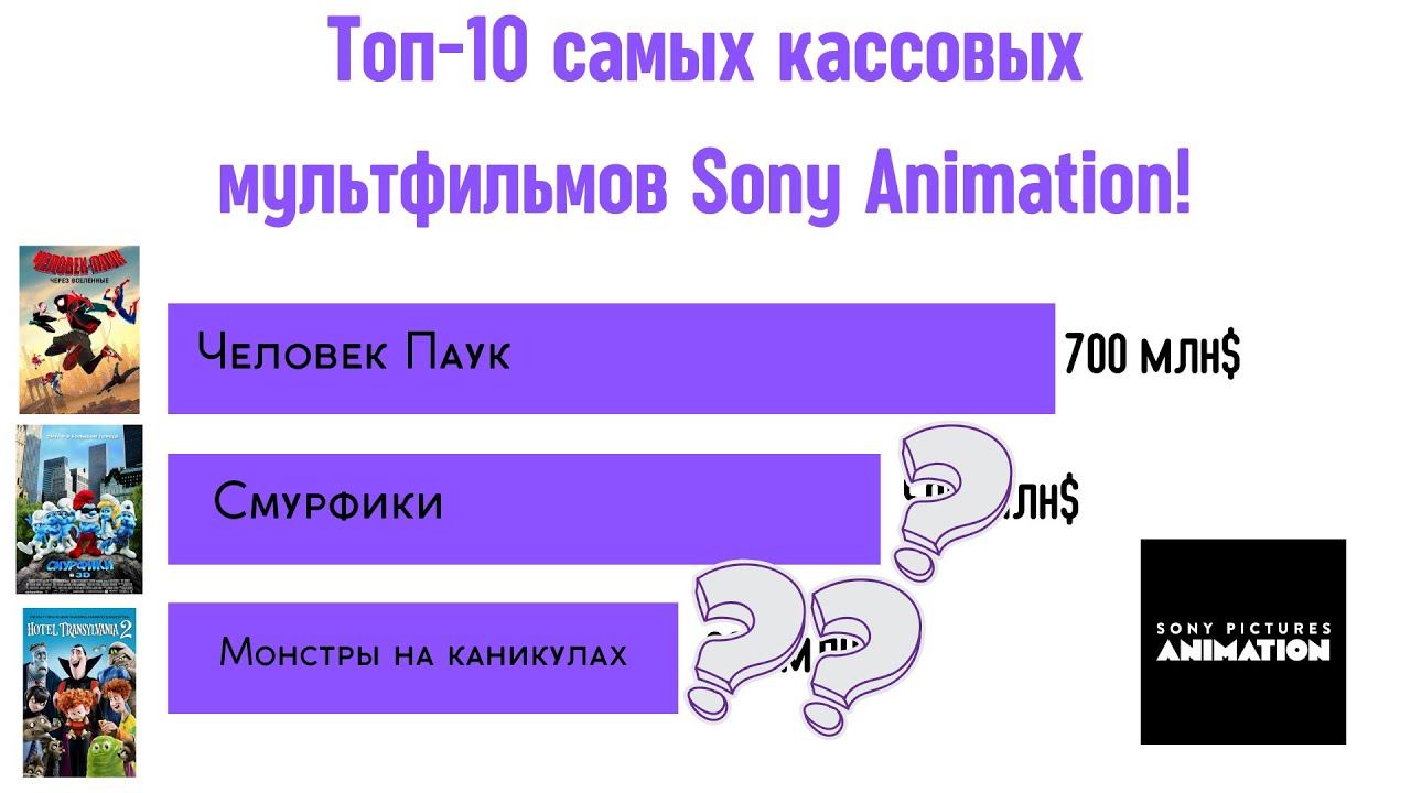Топ-10 самых кассовых мультфильмов Sony Animation! Кто на первом месте?