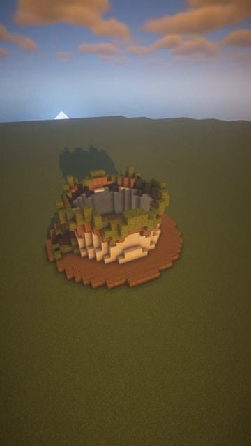 Я построил лесной домик с зелёной крышей в Minecraft #timelapse