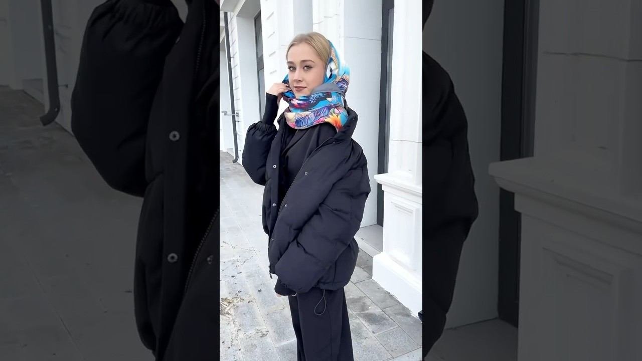 Актуальный свежий образ «Плат’Оки» с черной курткой