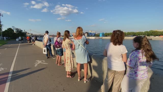 4K.Walking Streets Moscow. Frunzenskaya Embankment.