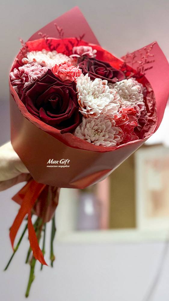 Букет из цветов «Бордо» (мини)