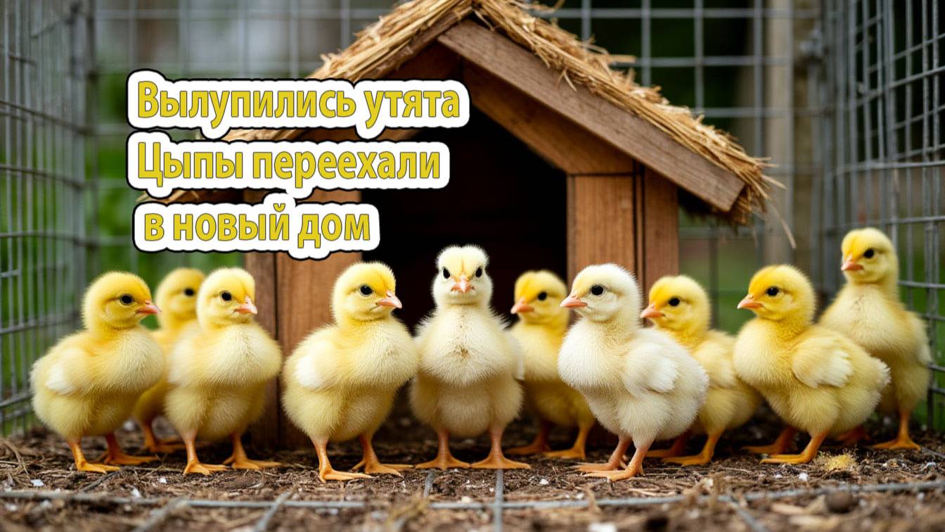 Домашний ВЛОГ. Переселение цыплят в новый дом. Вывод утят. Очень много милоты