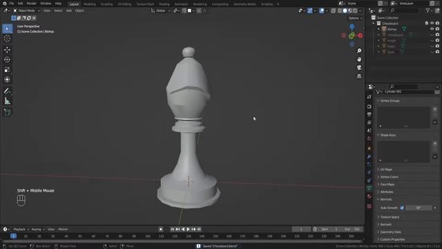 Chess Set in Blender - 3D Modeling Timelapse | Ep. 11