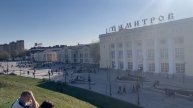 Дмитров, вид Площади с высоты Земляного Вала старинной крепости.