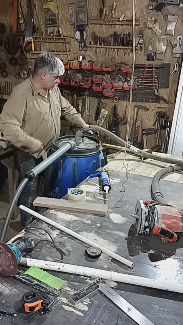 Домашняя мастерская. Пылесборник-сепаратор из бочки