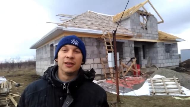 12.02.2018 Начал делать обрешетку по фасадной стороне. Ван?