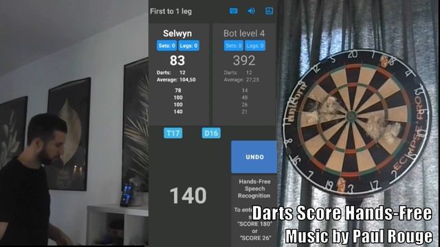 Darts Score HandsFree (Voice Activated Darts Score App)