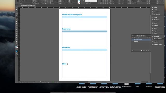 Line divider style in Adobe Indesign