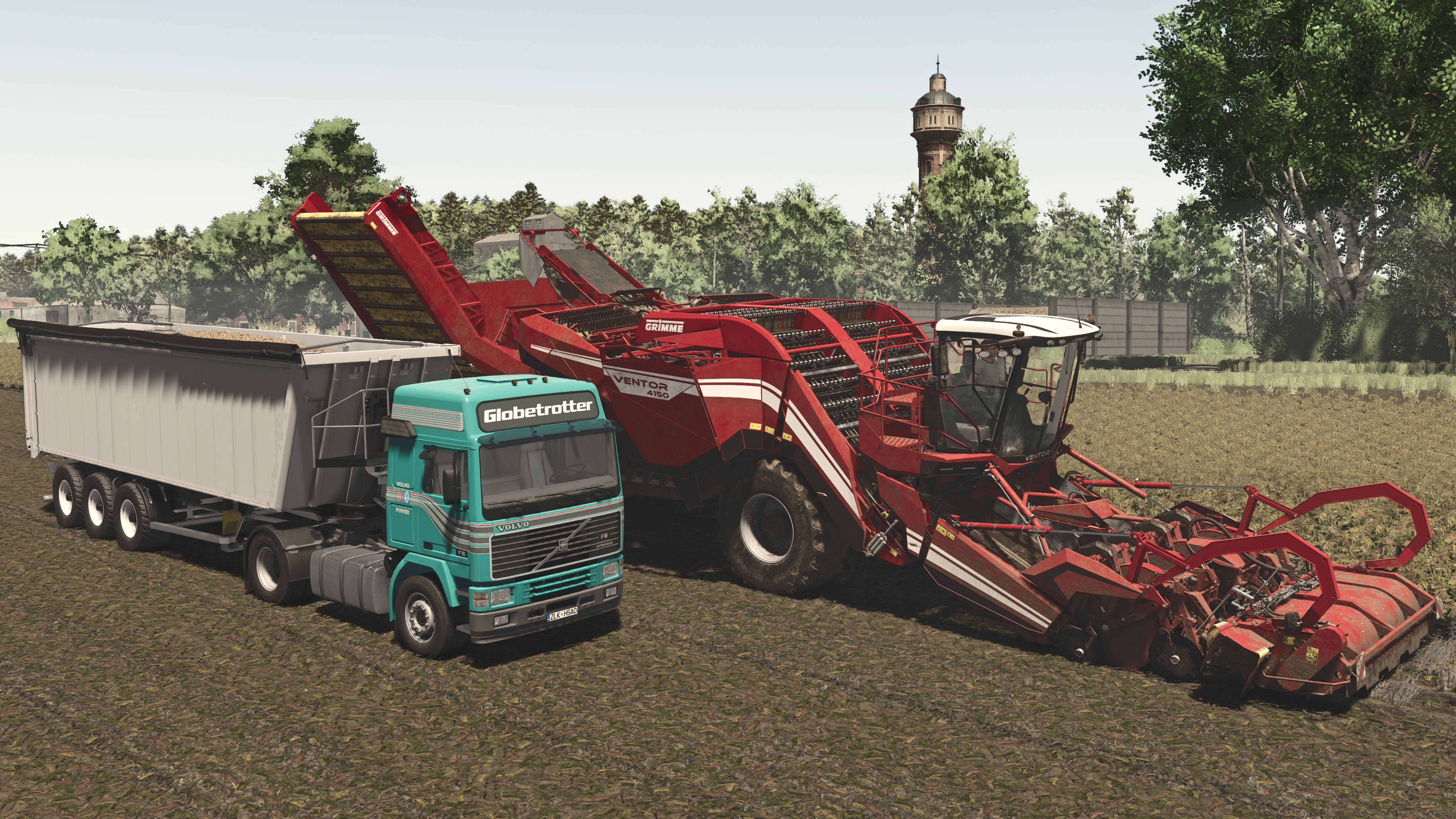 Farming Simulator 25 / Карта Zielonka / Уборка картофеля Grimme Ventor 4150