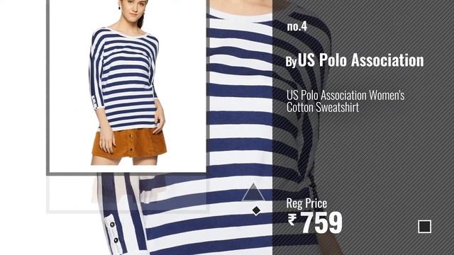 Top 10 Us Polo Association Sportswear [2018]: US Polo Association Women's Cotton Sweatshirt