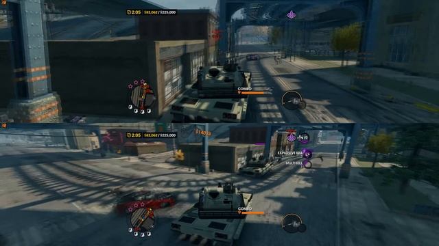 Saints Row The Third Coop - Splitscreen Gameplay [Tank Mayhem]