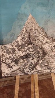 Интерьерная картина Вершина горы #картина #рисую #творчество #краски #холст