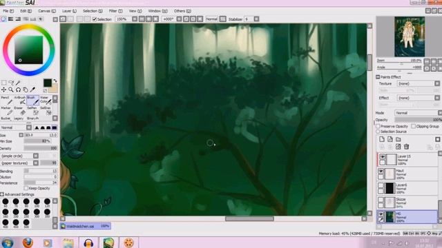 Let's Draw Manga #67 - (Tutorial) Blätter Malen In Paint Tool SAI