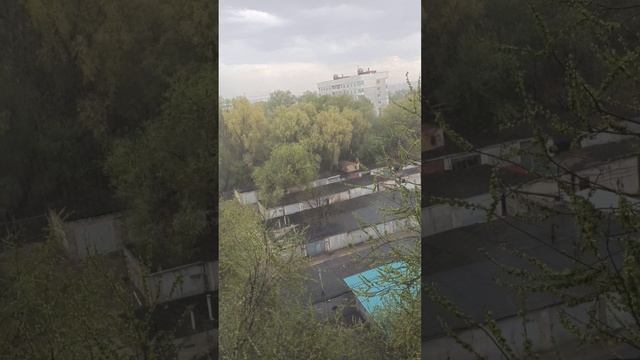 #Самара/Первая гроза/град размером с перепелиное яйцо/24.04.2025