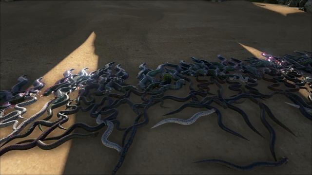TO  CLOSE TO TELL | ARK 100 Arthropleura VS 100 Titanoboa & Badass Drake ( Modded Gameplay )
